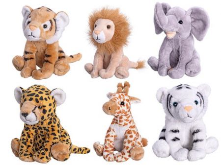 Zvířátko safari plyšové 15cm sedící 6druhů