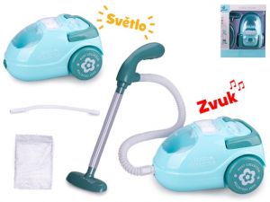 Vysavač 15cm na baterie se světlem a zvukem v krabičce