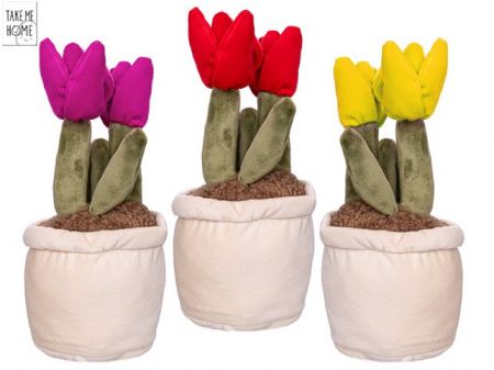 Take Me Home tulipány plyšové 25cm 3barvy 0m+