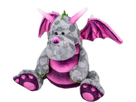 Drak plyšový 23cm šedý sedící 0m+ v sáčku