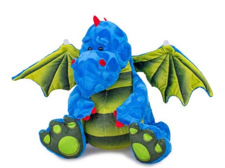 Drak plyšový 23cm modrý sedící 0m+ v sáčku