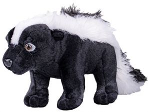 Skunk pruhovaný plyšový 50cm stojící 0m+ v sáčku