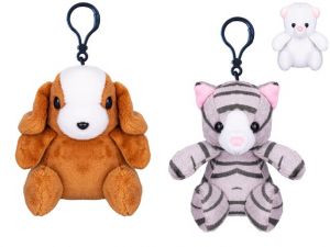Zvířátko plyšové/přívěsek na klíče 10cm 3druhy 0m+