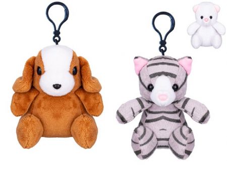 Zvířátko plyšové/přívěsek na klíče 10cm 3druhy 0m+