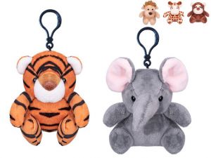 Zvířátko safari plyšové/přívěsek na klíče 10cm 5druhů 0m+