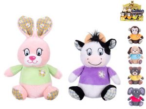 Zvířátko plyšové 15cm v triku 6druhů 0m+