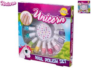 Unicorn sada laků na nehty 2,1ml 9ks a nálepek na nehty v krabičce