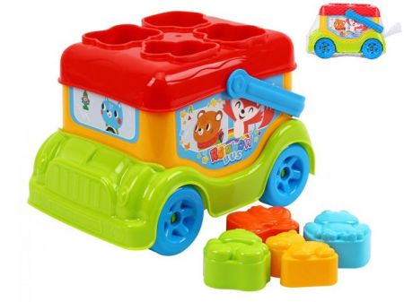 Autobus/vkládačka 19x13,2x12,5cm 12m+ v síťce