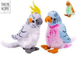 Take Me Home papoušek plyšový 20cm 3druhy 0m+
