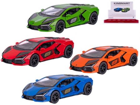 Kinsmart Lamborghini Revuelto 13cm 1:38 kov zpětný chod 4barvy