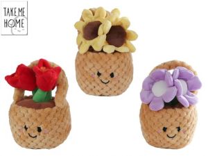 Take Me Home rostliny pokojové v košíku plyšové 18cm 3druhy 0m+