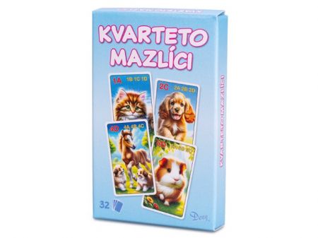 Karty Kvarteto mazlíci 32 karet v krabičce