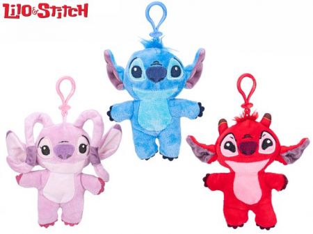 Lilo &amp; Stitch přívěsek na klíče plyšový 13cm 3druhy 10m+