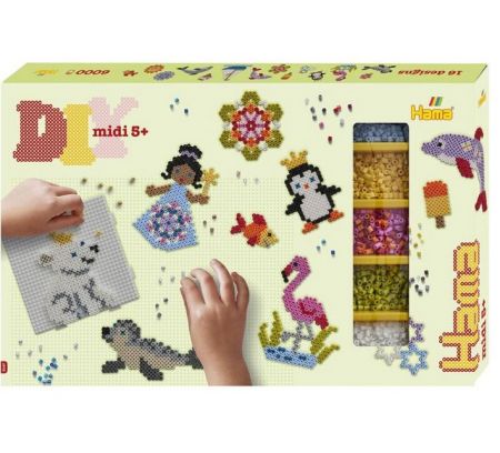 HAMA MIDI Zažehlovací korálky Velká dárková sada, 16 motivů