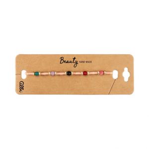 ALBI Náramek - Růžové korálky