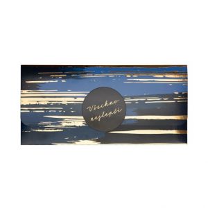 ALBI Magnetická kapsa na peníze - Zlato-modrý motiv