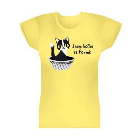 ALBI Dámské tričko - Jsem kočka ve formě, vel. M