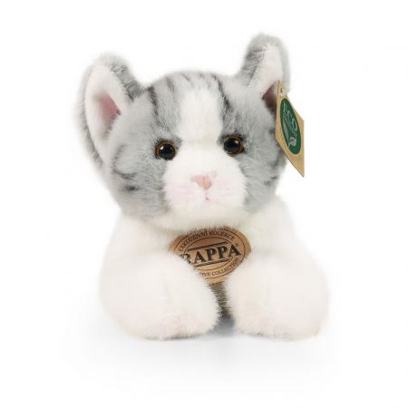 Plyšová kočka šedá 20 cm