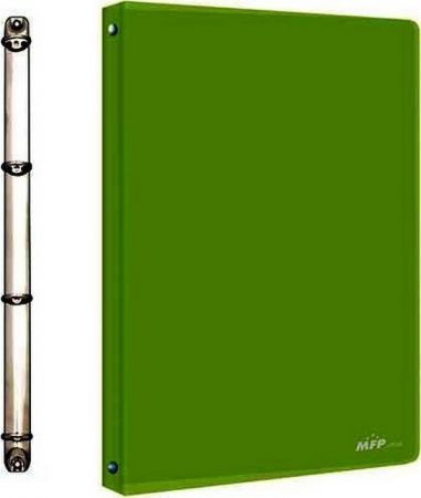 Pořadač M 4-kroužek zelený PP A4