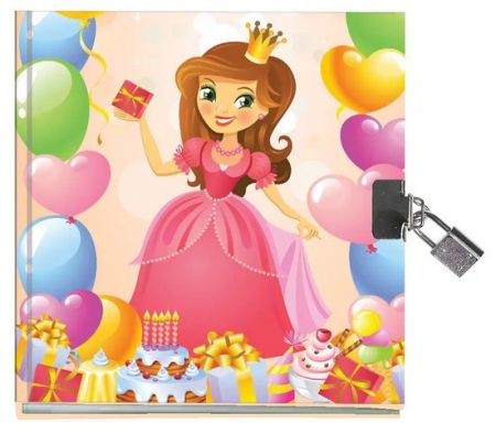 Deníček se zámkem s motivem princezny