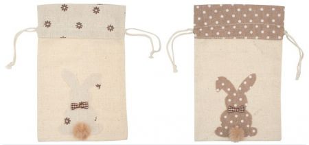 Pytlík lněný 20x30cm se zajíčkem