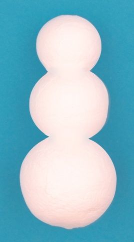 Tělíčko z buničiny sněhulák, 11 cm