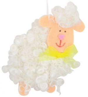 Ovečka kudrnatá na zavěšení 7 cm