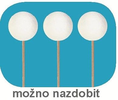 Koule z buničiny k dekorování 5cm+špejle,12ks v sáčku