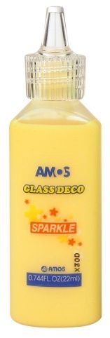 Barvy na sklo se třpytkami Sparkle 22 ml - 1. ŽLUTÁ