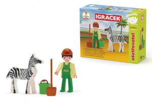EFKO Igráček Ošetřovatel - figurka se zebrou a příslušenstvím