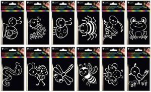 Škrabací obrázky 10,5 x 15,5 cm, broučci