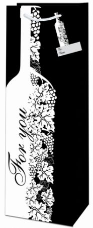 Dárková taška na láhev o rozměrech 12,6x8,9x36cm