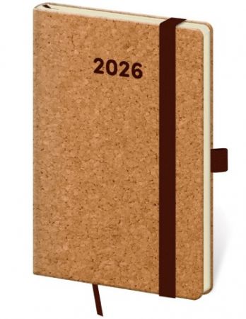 Diář týdenní kapesní Cork 2026 / 14cm x 9cm / DCK436-1-26