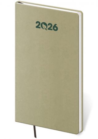 Diář týdenní kapesní ECO - Kiwi 2026 / 15cm x 8cm / DEO426-4-26