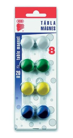 Magnety ICO 20mm, 8 ks, blistr