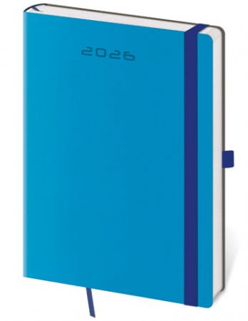 Diář týdenní A5 Flexies - modrá 2026 / 20,5cm x 14,5cm / DF423-2-26