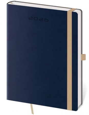 Diář týdenní B6 Flexies - tmavě modrá 2026 / 16,5cm x 12cm / DF433-11-26