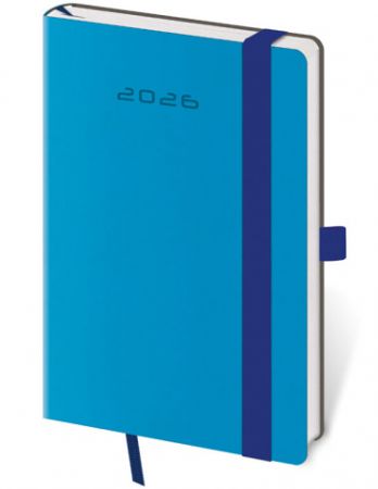 Diář týdenní kapesní Flexies - modrá 2026 / 14cm x 9cm / DF436-2-26