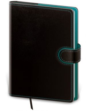 Diář denní A5 Flip - černo/petrolejová 2026 / 20,5cm x 14,5cm / DFL422-13-26