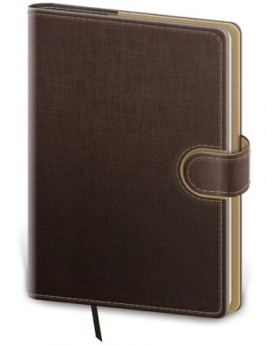Diář denní A5 Flip - hnědo/capuccinová 2026 / 20,5cm x 14,5cm / DFL422-15-26