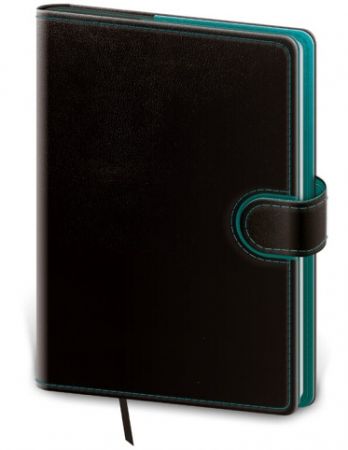 Diář týdenní A5 Flip - černo/petrolejová 2026 / 20,5cm x 14,5cm / DFL423-13-26