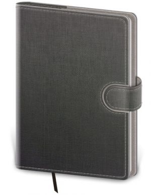 Diář týdenní A5 Flip - šedo/šedá 2026 / 20,5cm x 14,5cm / DFL423-7-26