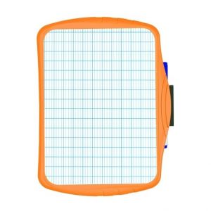 Oboustranně stíratelná tabulka KEYROAD, 22 x 29cm, oranžová