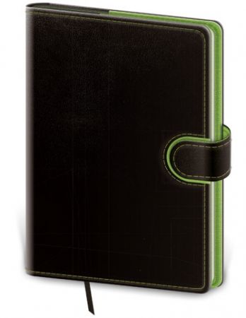 Diář týdenní kapesní Flip - černo/zelená 2026 / 14cm x 9cm / DFL436-3-26