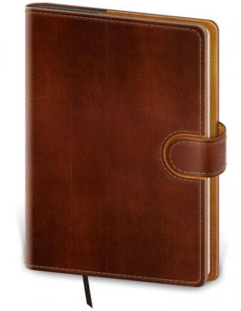 Diář týdenní kapesní Flip - hnědo/hnědá 2026 / 14cm x 9cm / DFL436-5-26