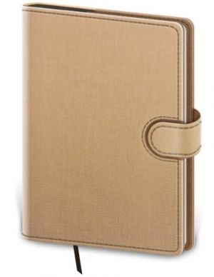 Diář týdenní kapesní Flip - béžovo/hnědá 2026 / 14cm x 9cm / DFL436-9-26