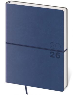 Diář týdenní B6 Flexio - tmavě modrá 2026 / 16,5cm x 12cm / DFO433-1-26