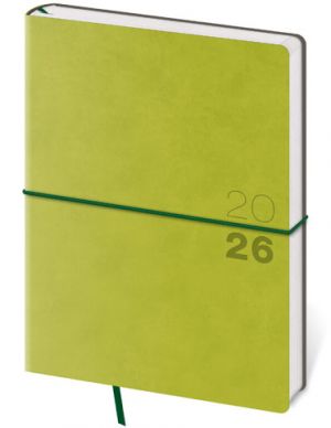 Diář týdenní B6 Flexio - zelená 2026 / 16,5cm x 12cm / DFO433-4-26