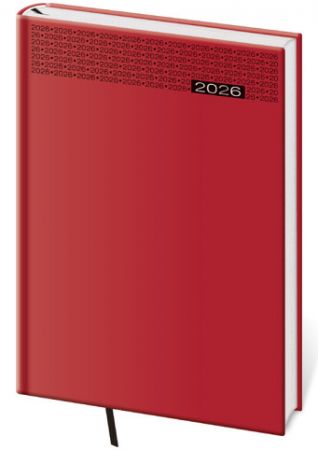 Diář týdenní A5 Gommato - červená 2026 / 20,5cm x 14,5cm / DG423-8-26