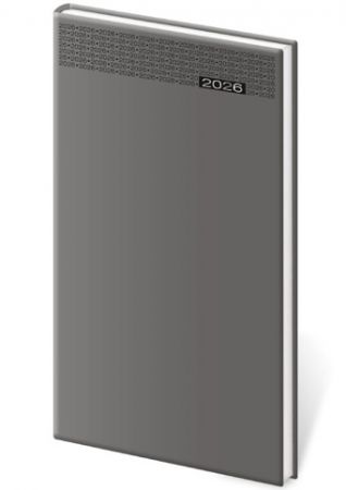 Diář týdenní kapesní Gommato - šedá 2026 / 15cm x 8cm / DG426-3-26